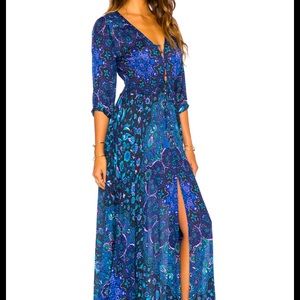 Spell & The Gypsy Kiss The Sky Maxi Gown in BlueJay